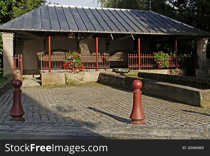 A wash-house photographed in the french countryside. A wash-house photographed in the french countryside.