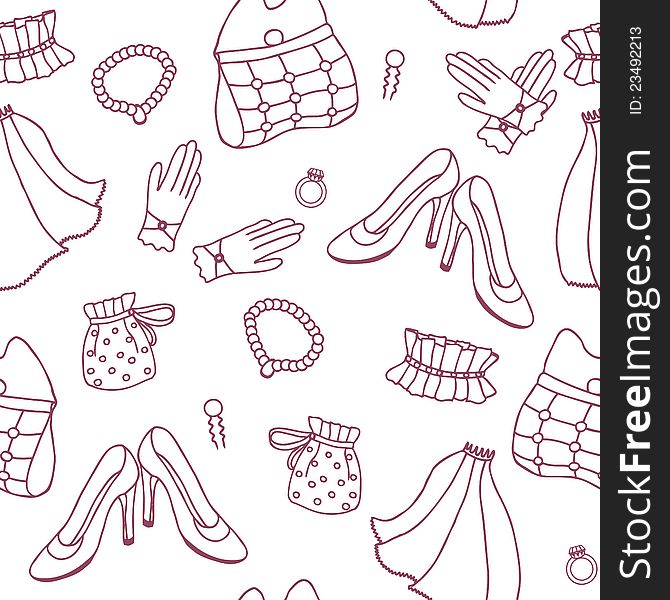 Graphic wedding seamless pattern