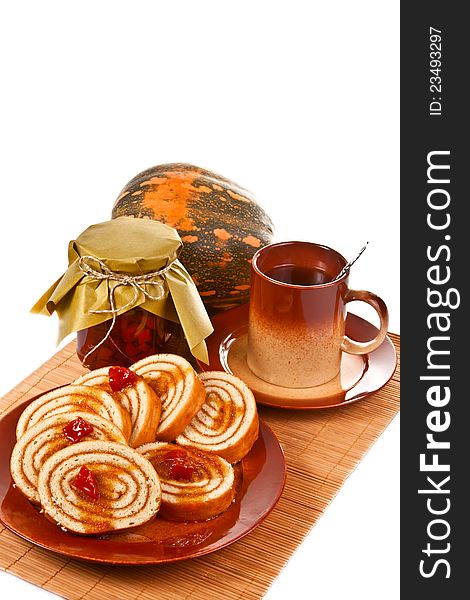 Still Life With Pumpkin And Pastries
