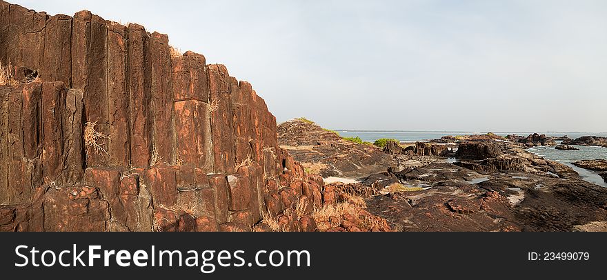 Beautiful beach with rocks