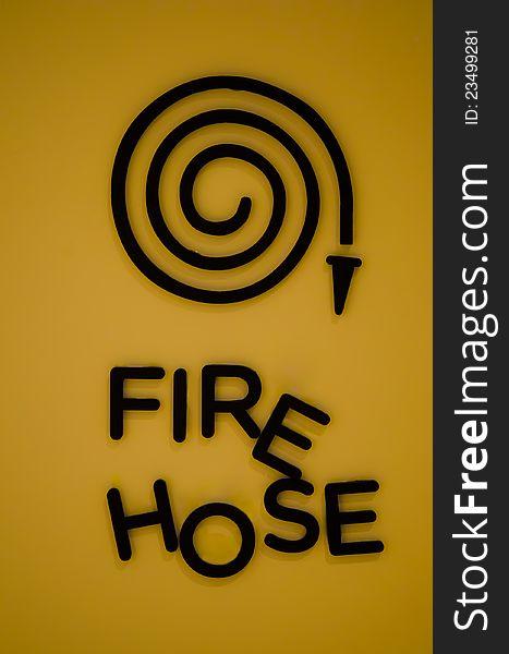 Fire Hose Symbol - For Emergency
