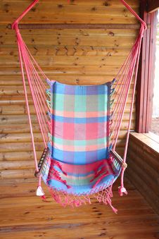 Cabin Porch Swing Stock Photography