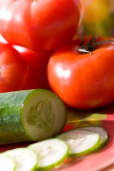 Tomatoes And Cucumber Royalty Free Stock Image Tomatoes And Cucumber Royalty Free Stock Image
