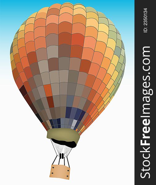 Illustration of balloon with sky background
