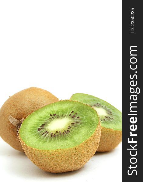 Picture of a kiwis on white vertical