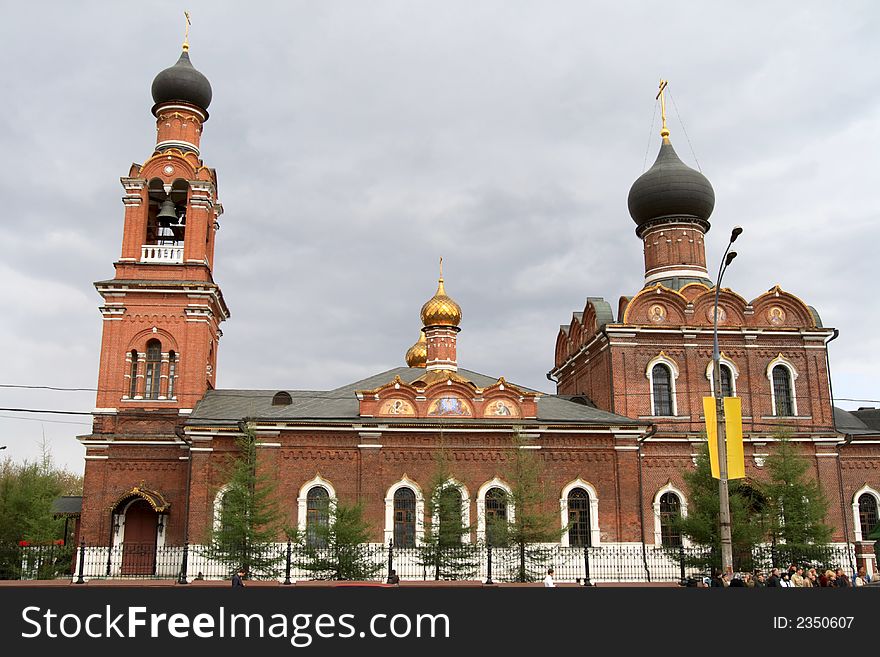 Orthodox church on a background of the sky,  Moscow