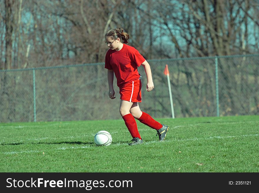 Girl At Soccer Field 13