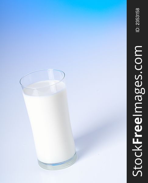 Small glass of fresh milk. Small glass of fresh milk