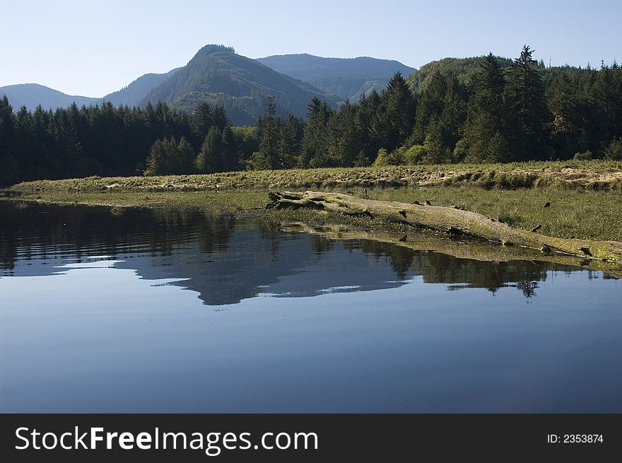 Landscape images of a pacific coast fjord. Landscape images of a pacific coast fjord.