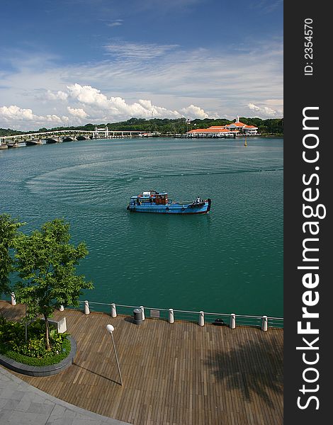 Taken at Vivo City Singapore. The famous Sentosa Island is in view from the main Island. Taken at Vivo City Singapore. The famous Sentosa Island is in view from the main Island.