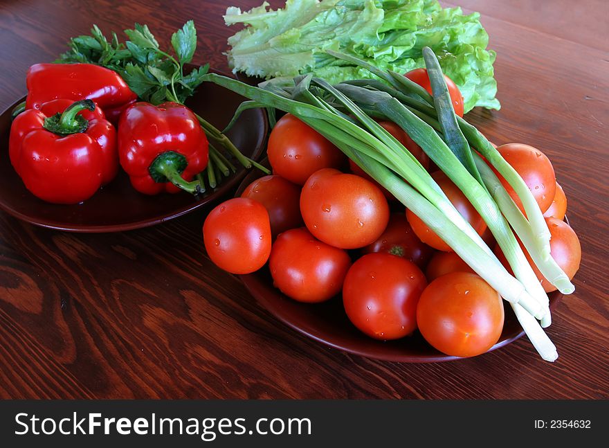 Fresh vegetables on the table