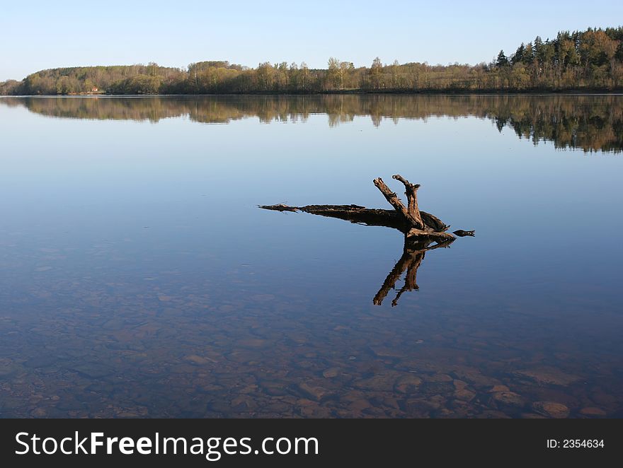 Daugava river at the morning (Latvia)