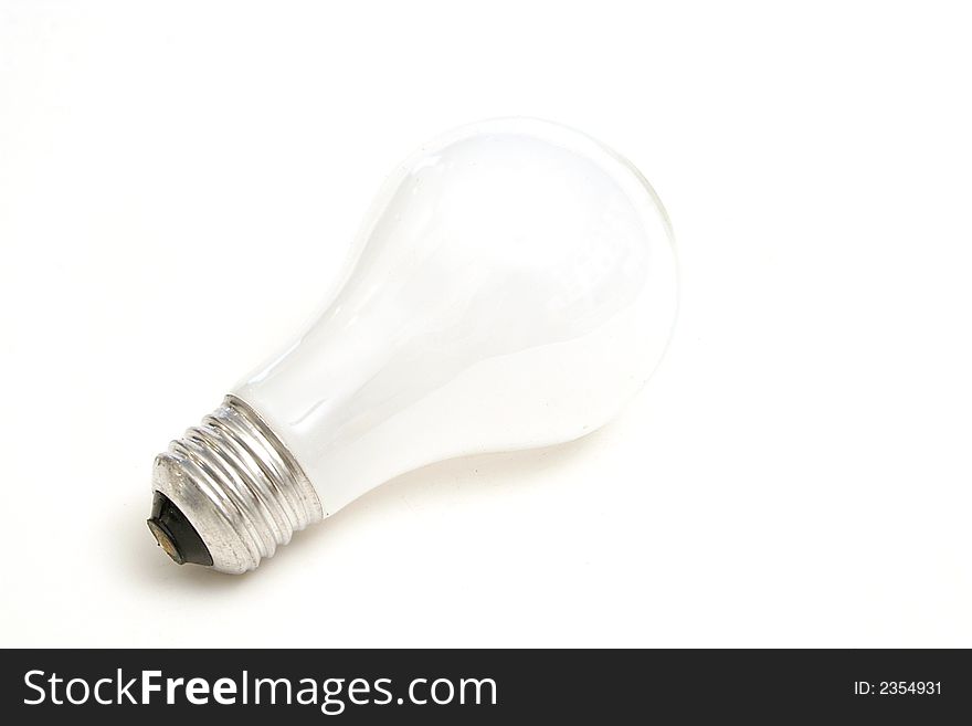 Picture of a lightbulb on white