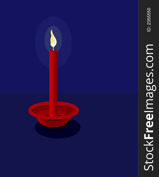Romantic Red Candle