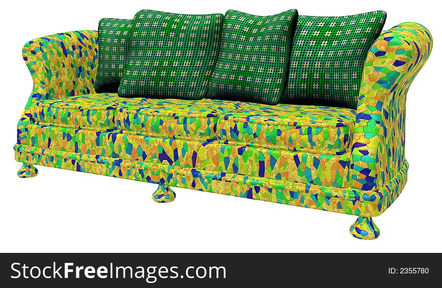 Sofa - computer generated 3d image. Sofa - computer generated 3d image