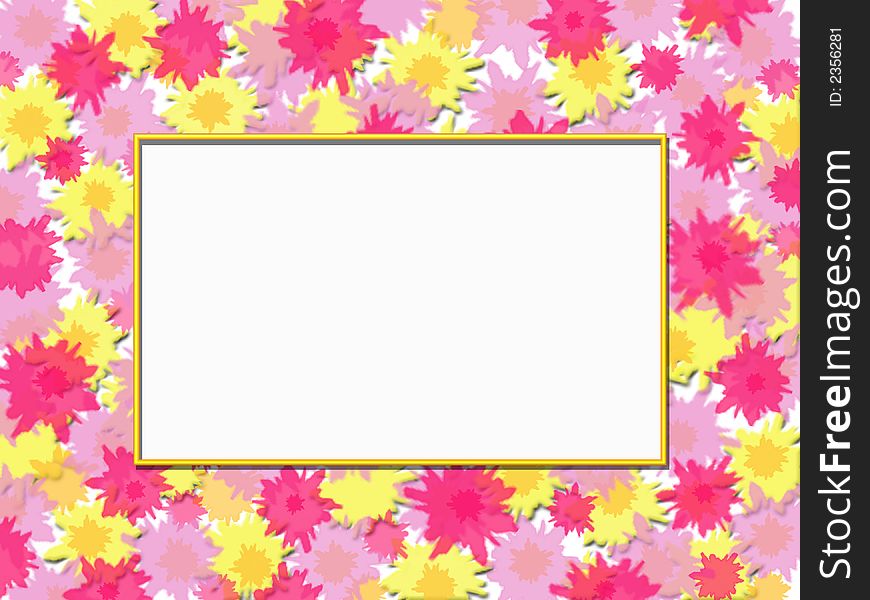 Festive floral frame with photo cut-out or message area.  Ideal for scrapbooking or DVD menu. Festive floral frame with photo cut-out or message area.  Ideal for scrapbooking or DVD menu.