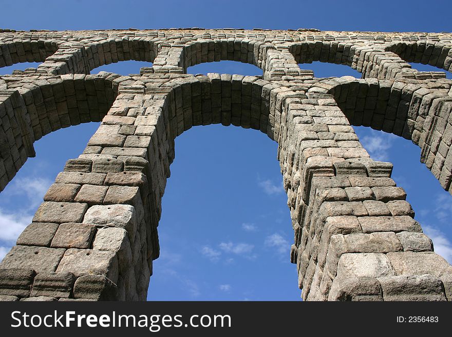 Roman aqueduct in Segovia - world human heritage