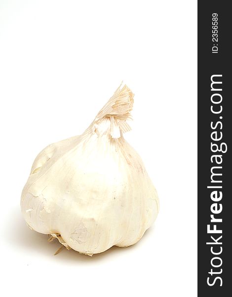 Photo of a isolated garlic bulbs   on white. Photo of a isolated garlic bulbs   on white