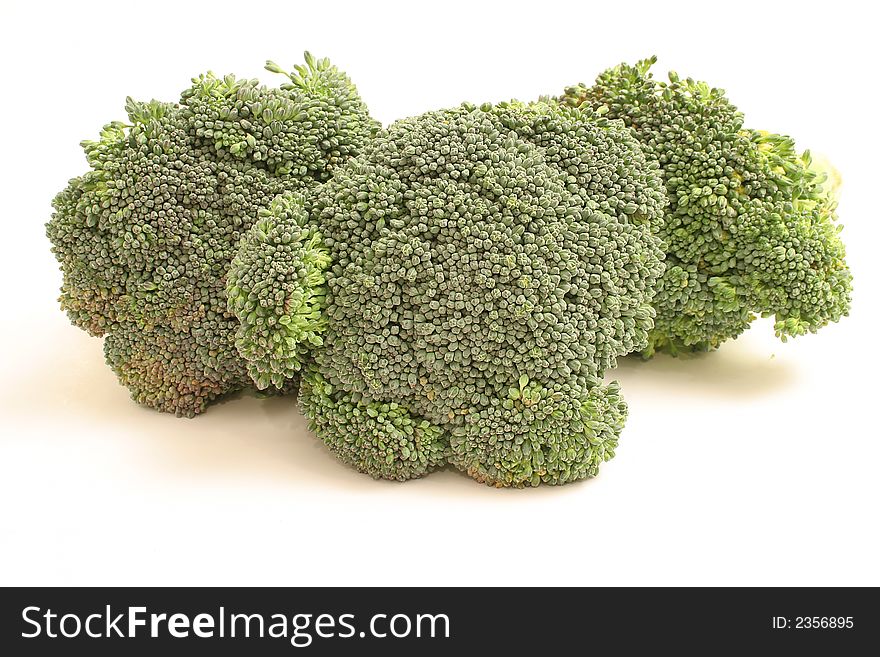 Three heads of broccoli