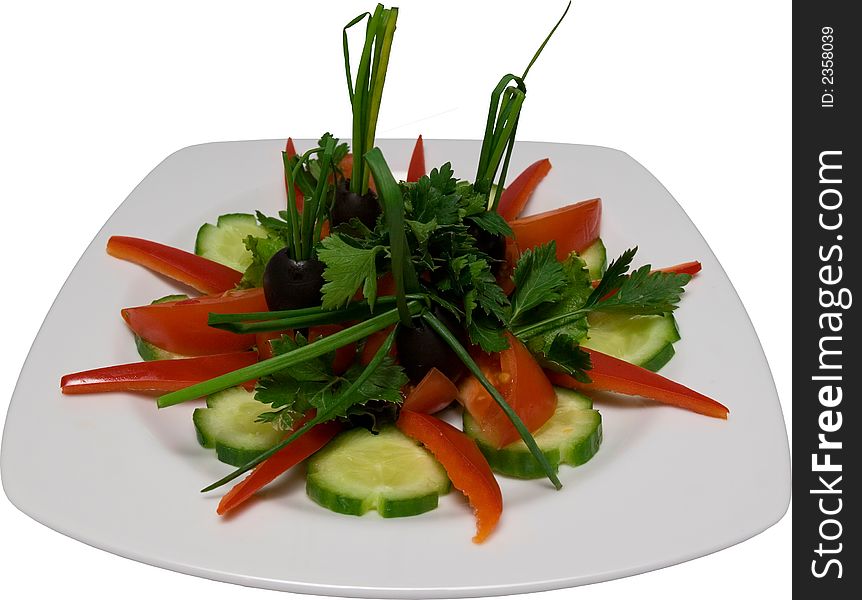 Food concept.	
Vegetable salad bar.