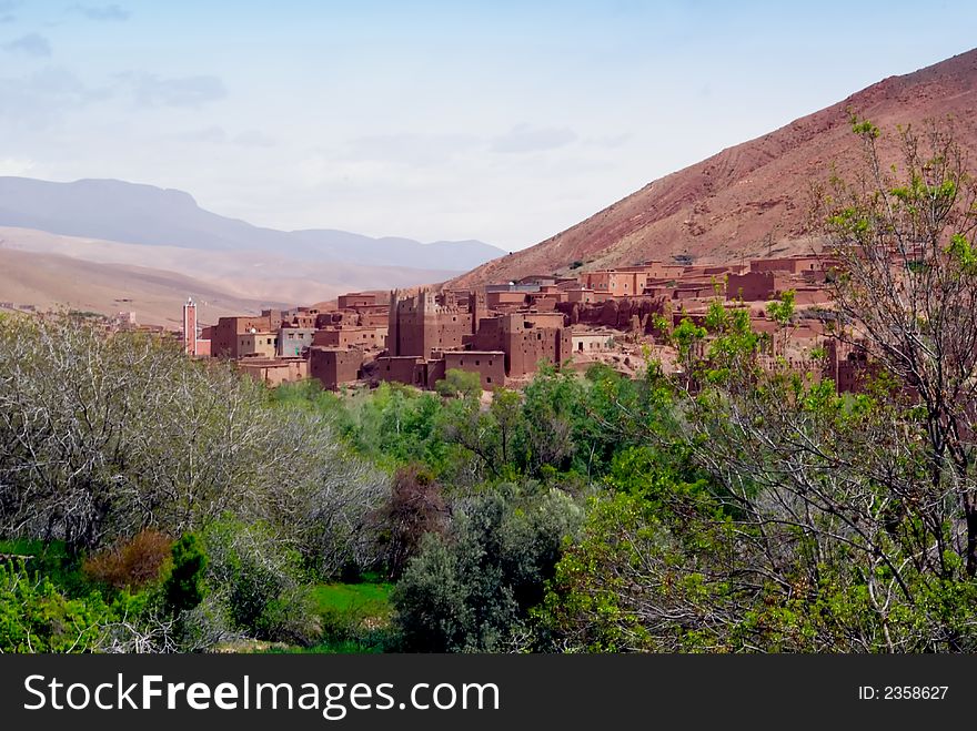 A kasbah in the Dades Gorge Morocco