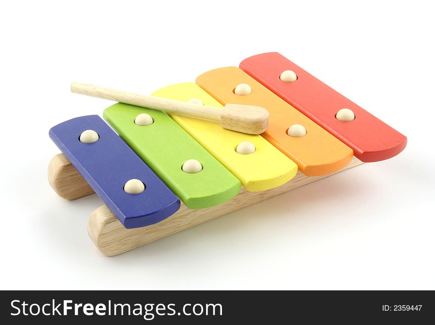 Childs colourful xylophone and beater