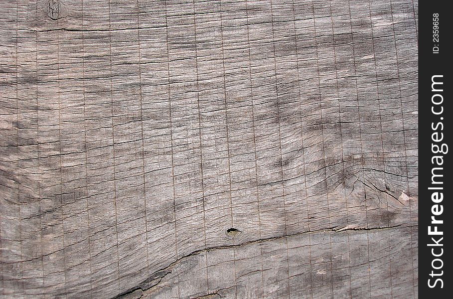 Photo of an old wood with cracks on it