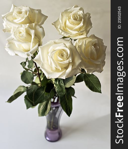 Ice-cream roses in the vase