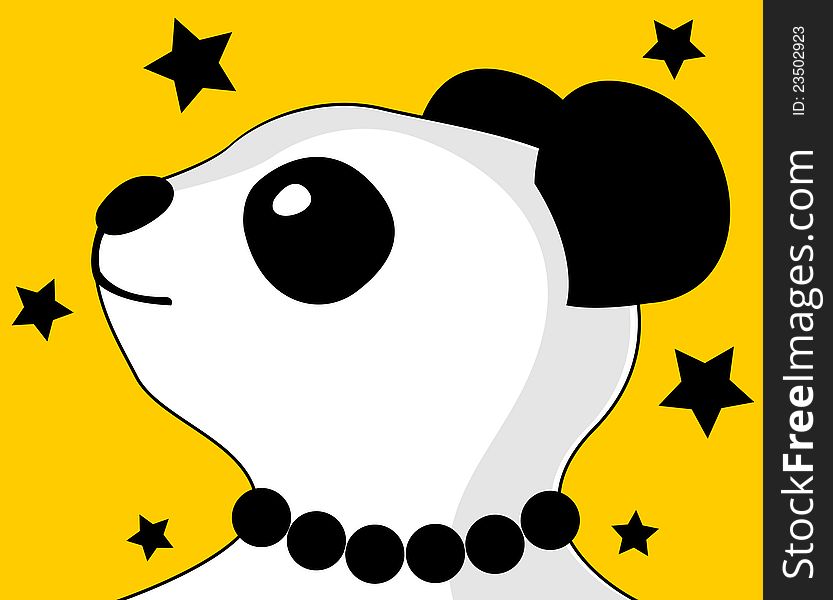 The portrait panda for background, wallpaper or game. The portrait panda for background, wallpaper or game
