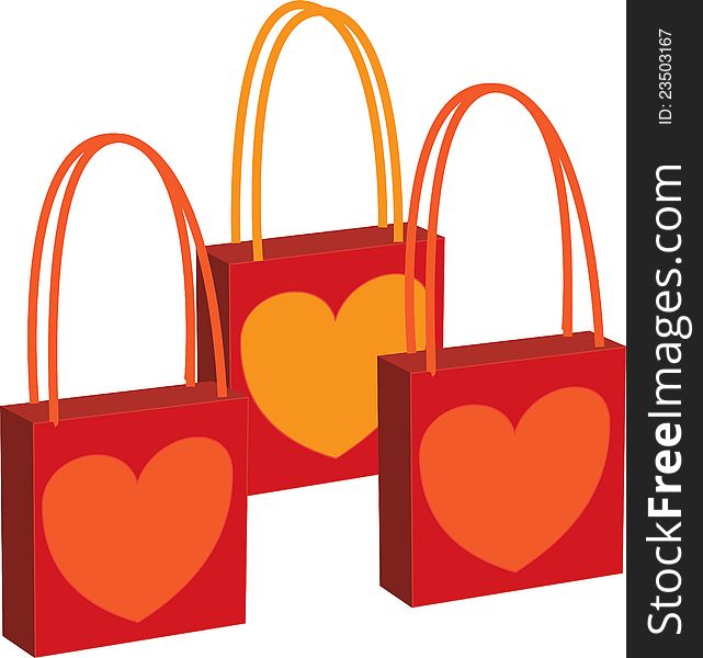 The illustration on the theme of shopping. packages. The illustration on the theme of shopping. packages