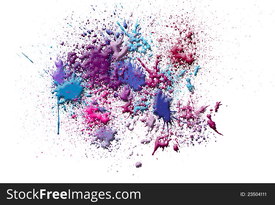 Abstract ink splash color explosion