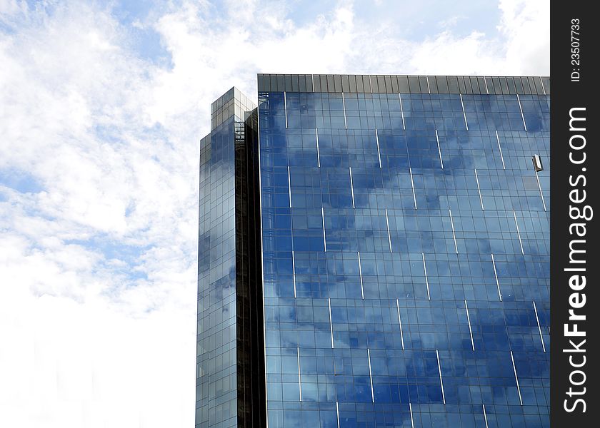 Square pattern and the blue sky, office building. Square pattern and the blue sky, office building