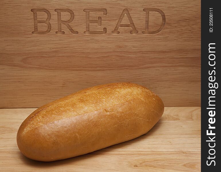 Bread on the wooden breadboard