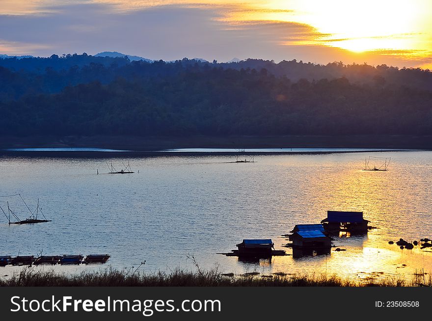 A big dam in kanchanaburi thailand. A big dam in kanchanaburi thailand