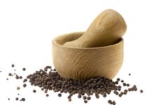 Wooden Pounder And Pestle Royalty Free Stock Photos