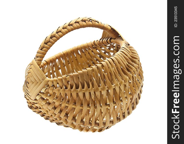 Wicker basket isolated on white with clipping path. Wicker basket isolated on white with clipping path.