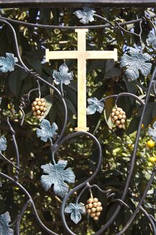 Cross On A Forged Wrought Stock Image Cross On A Forged Wrought Stock Image