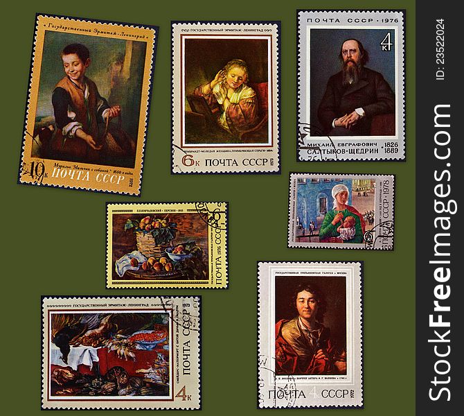 Collection Of Postage Stamps