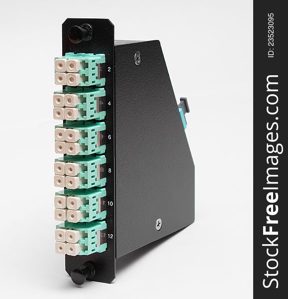 Fiber optic casette with LC connectors
