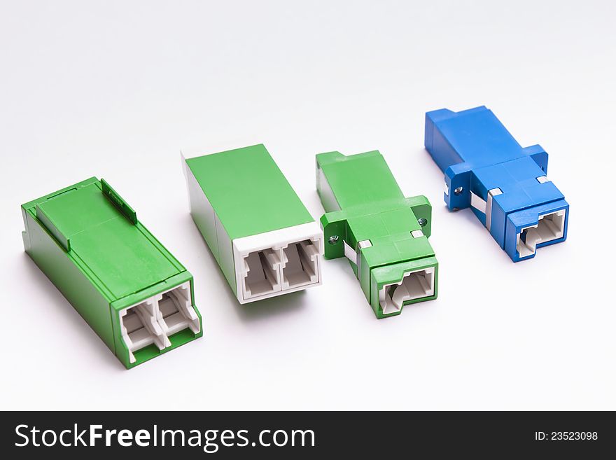 Group of fiber optic adapters SC and LS