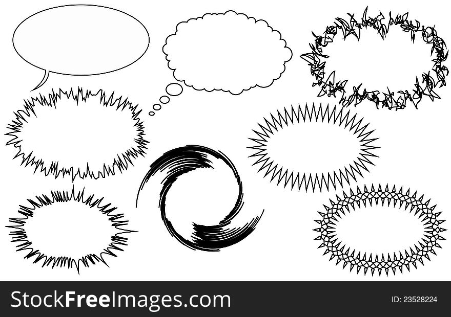 Vector illustration of speak bubbles. Vector illustration of speak bubbles.