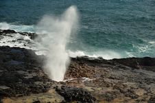 Spouting Horn At Poipu Beach, Kauai, Hawaii, USA Stock Photography Spouting Horn At Poipu Beach, Kauai, Hawaii, USA Stock Photography