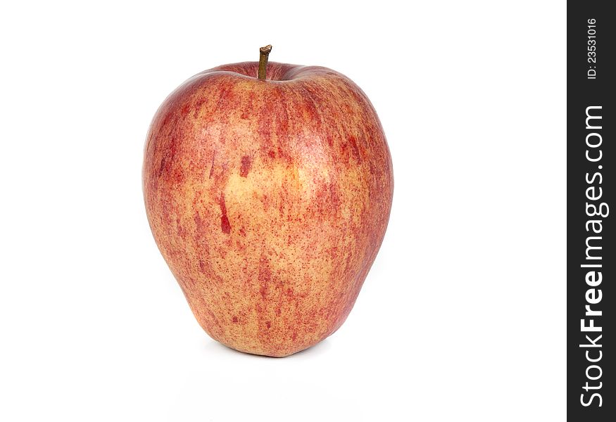 Red apple on a white background