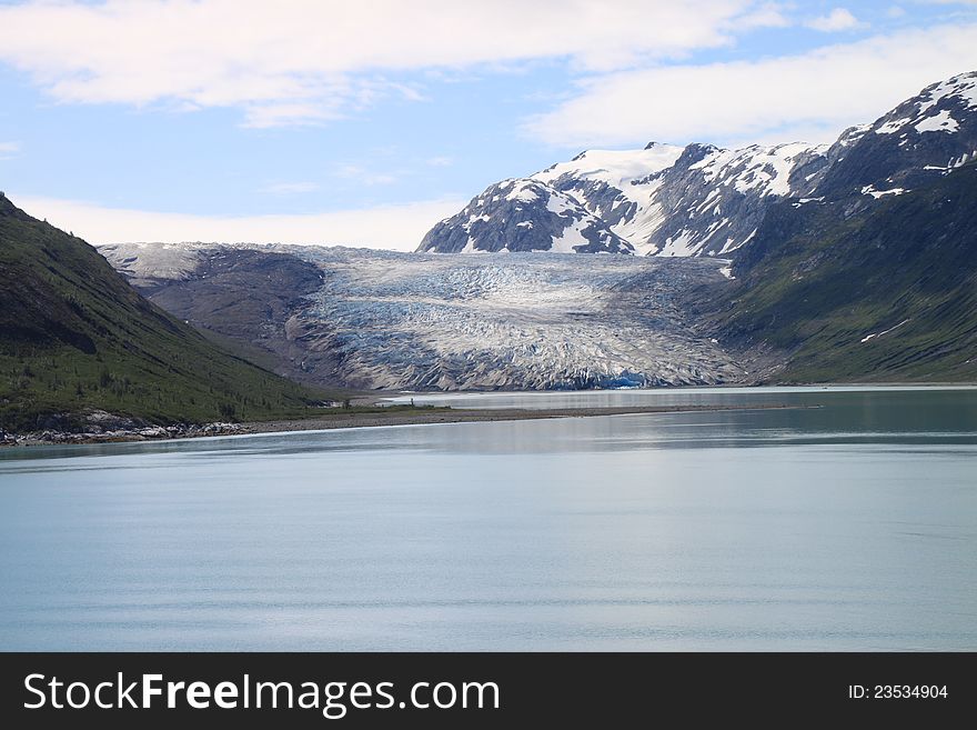 One of the glaciers of Glacier bay, Alaska. One of the glaciers of Glacier bay, Alaska