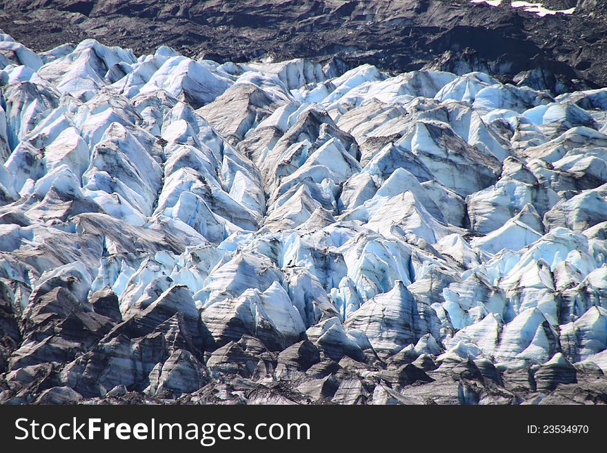 Closeup image detail of a glacier in Alaska. Closeup image detail of a glacier in Alaska