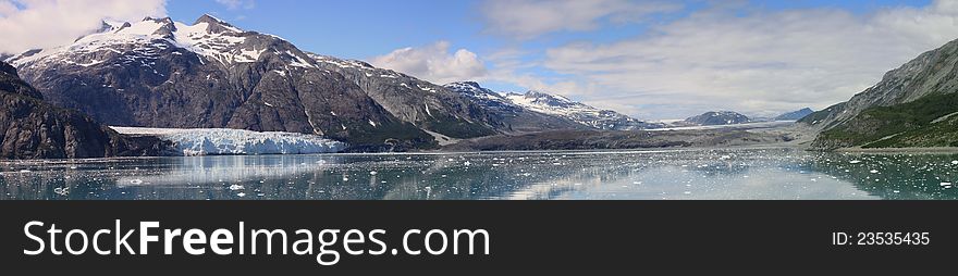 Panoramic view of Glacier Bay national Park, Alaska. Panoramic view of Glacier Bay national Park, Alaska