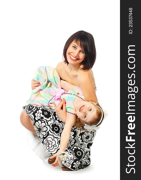 Mother women girl daughter embrace love family. Mother women girl daughter embrace love family