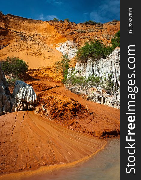 Canyon of the Red River in Mui Ne, Vietnam. Canyon of the Red River in Mui Ne, Vietnam