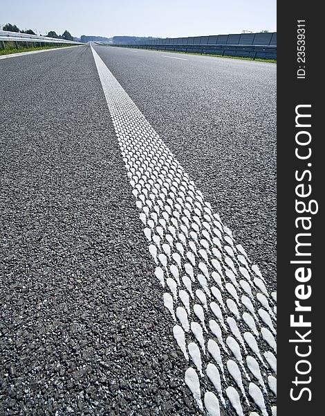 Empty highway with a sky summer