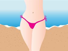 Girl On Summer Beach Royalty Free Stock Photo Girl On Summer Beach Royalty Free Stock Photo